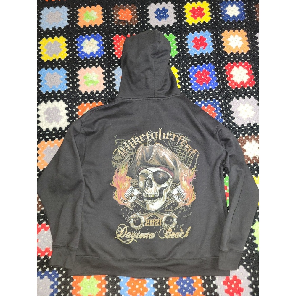 Biketoberfest Hoodie Daytona Beach Florida Sweatshirt 2021‎ Women's Large 161